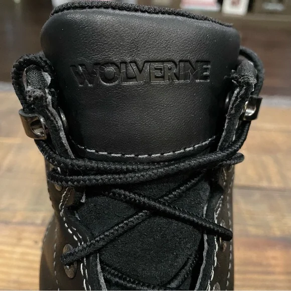 Men’s Wolverine I-90 Durashock 6" Comp Toe WP Wedge Work Boot Black - Picture 4 of 9